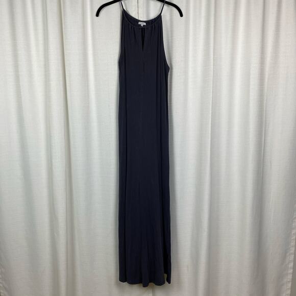 Z Supply Gray Sleeveless High Neck Keyhole Marta Maxi Dress Sz.M - Picture 2 of 11